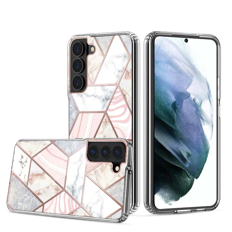 Clear Graphic Case (ZIGZAG MARBLE) for Samsung S22