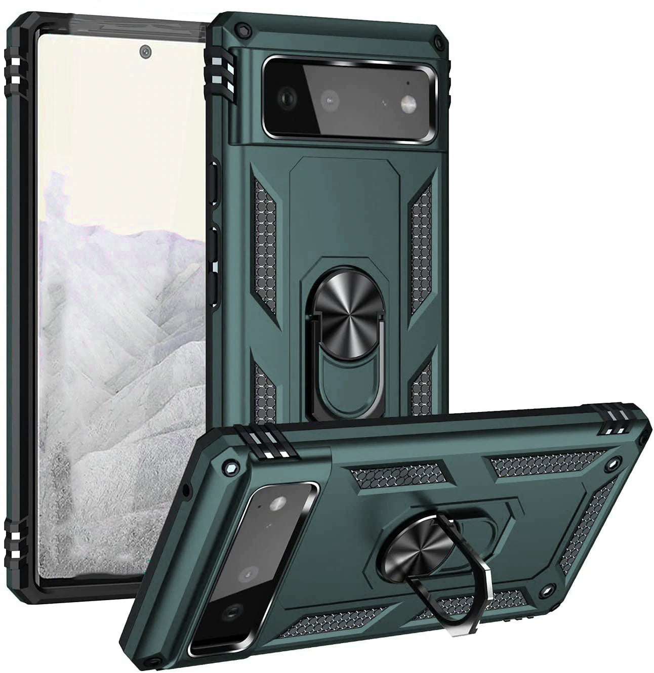 Hybrid Ring Case (Midnight Green) for Google Pixel