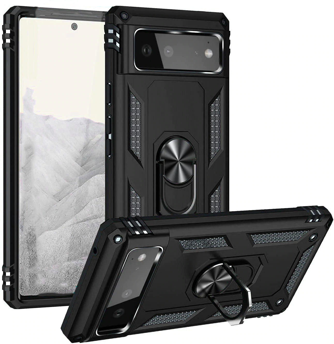 Hybrid Ring Case (Black) for Google Pixel