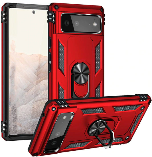 Hybrid Ring Case (Red) for Google Pixel