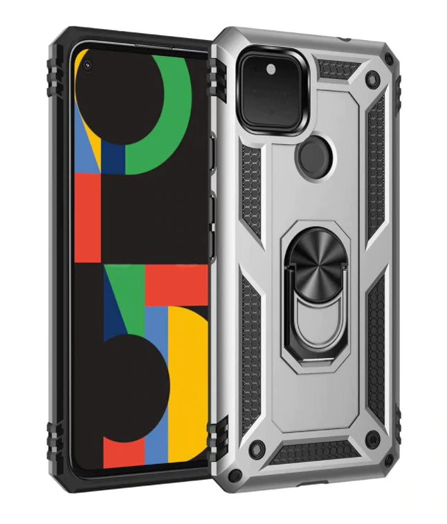 Hybrid Ring Case (Silver) for Google Pixel