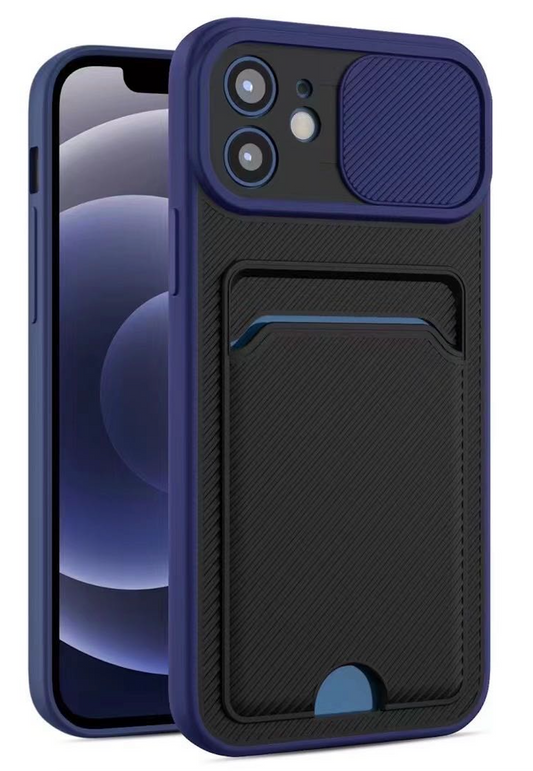 Rugged Camera Case (Navy Blue) for Apple iPhone