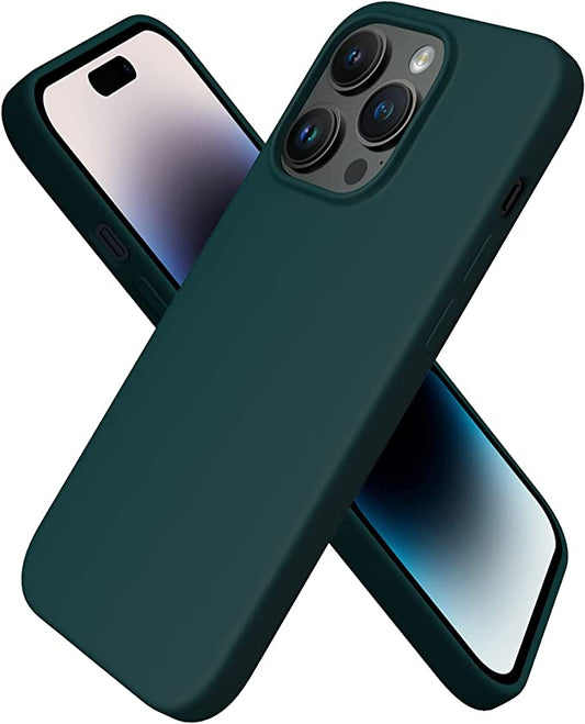 No Logo Silicone Army Green Case For iPhone 14 Pro
