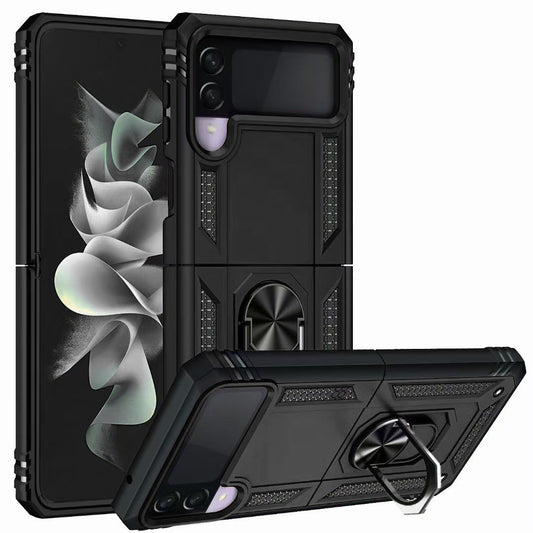 Hybrid Ring Black Case for Samsung Z3 FLIP