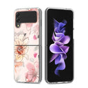 Clear Graphic Case (Pink Flower) for Samsung Z FLIP 3