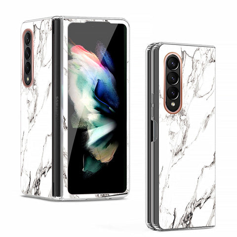 Clear Graphic Case (White Marble) for Samsung Z FOLD 3