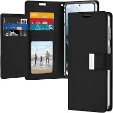 Wallet Case Leather For iPhone 15 Plus Black