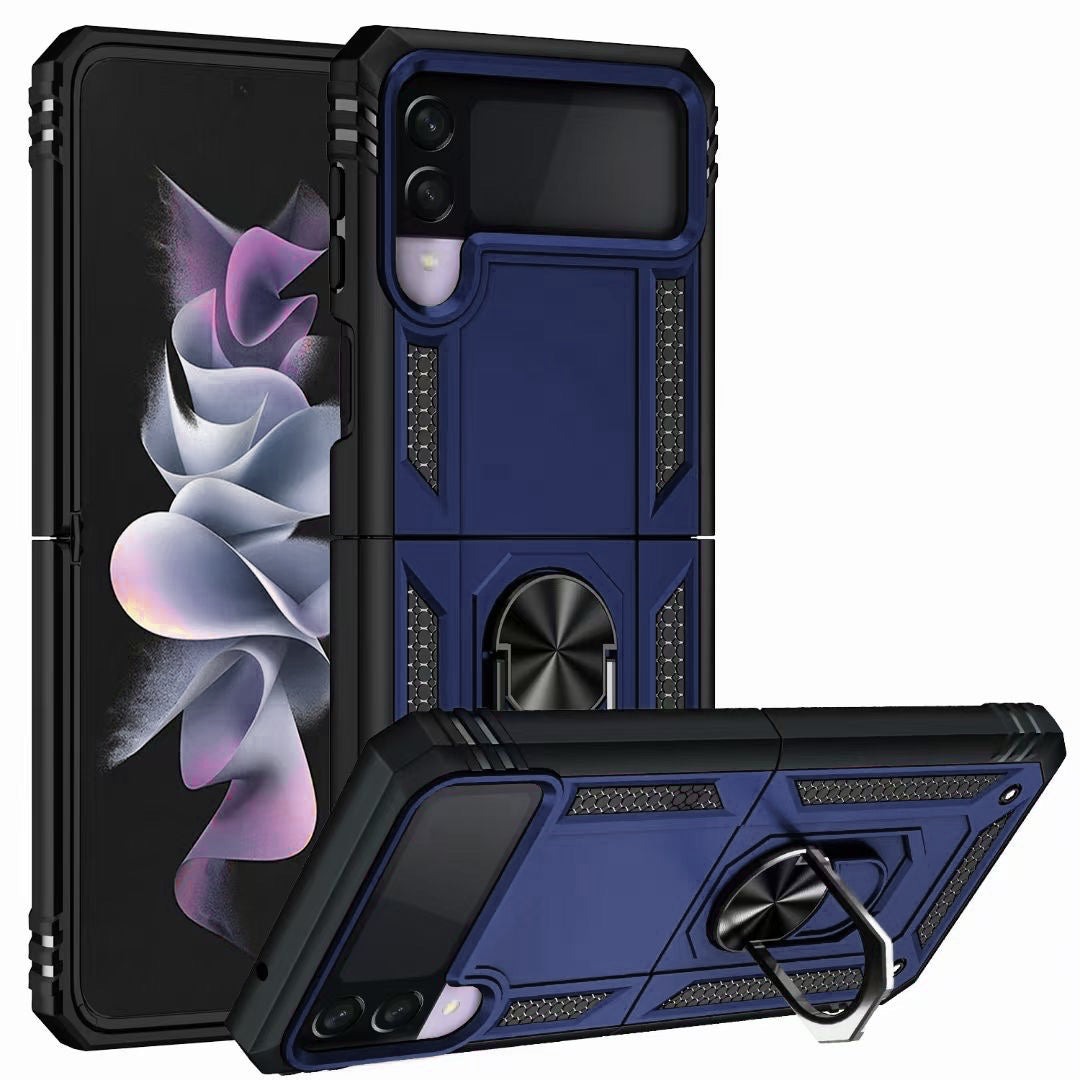 Blue Navy Hybrid Ring Case for Samsung Z3 FLIP