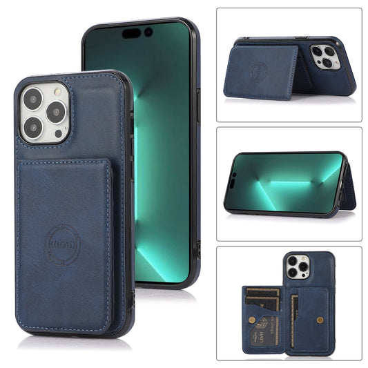 Rear Card Flip Side Case for iPhone 14 PRO Navy Blue
