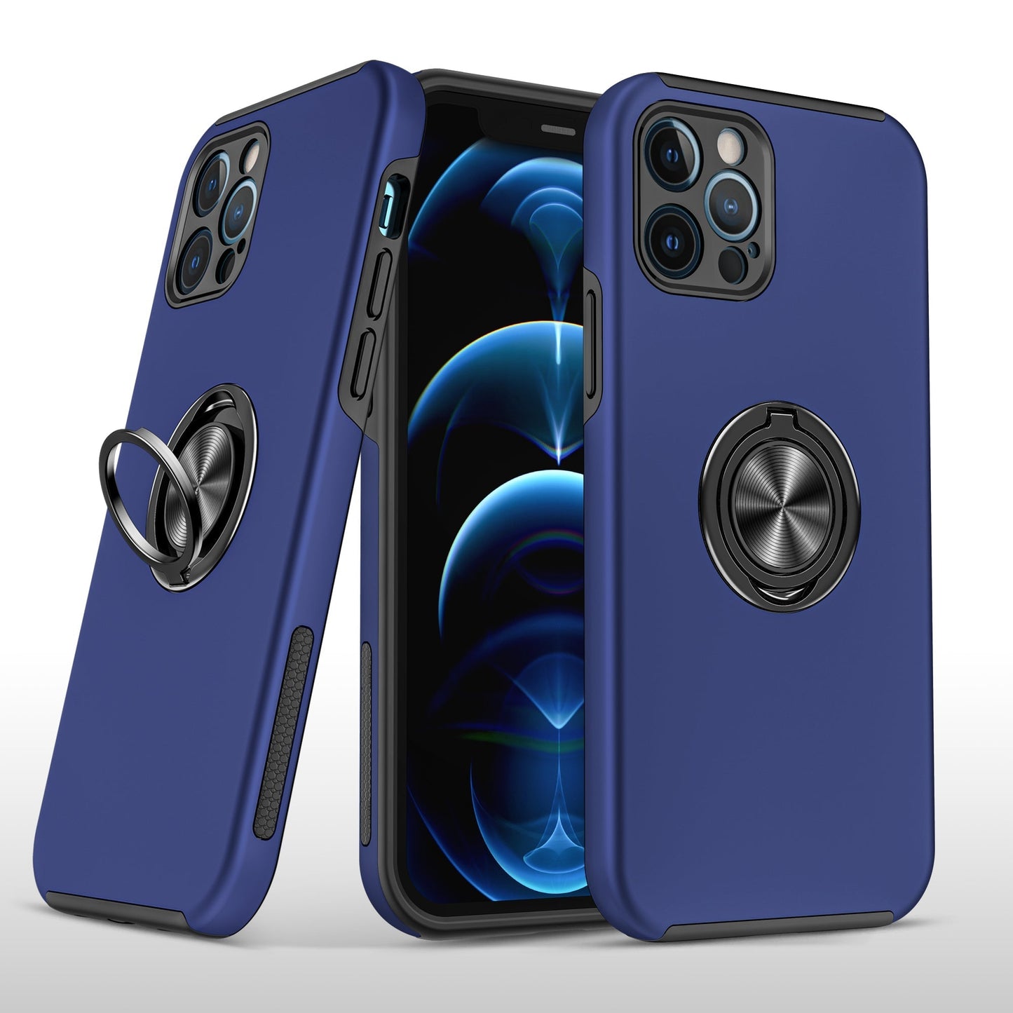 Hybrid Ring Case for iPhone 14 PRO Navy blue