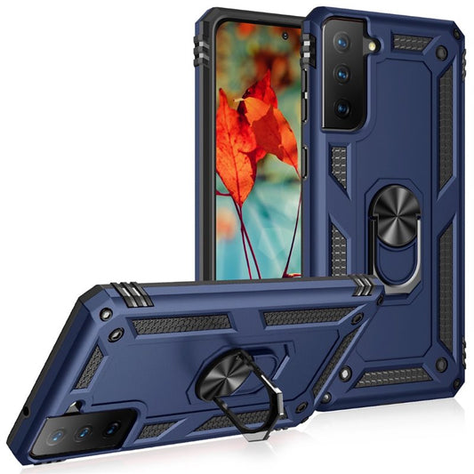 Blue Navy Hybrid Ring Case for Samsung S22 PLUS
