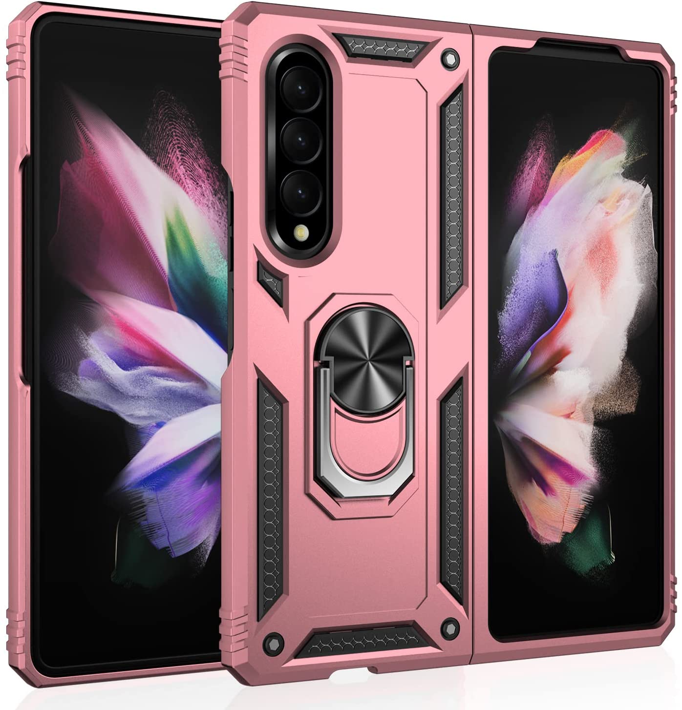 Rose Gold Hybrid Ring Case for Samsung Z4 FOLD