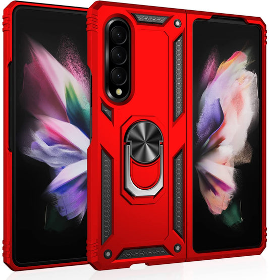 Red Hybrid Ring Case for Samsung Z4 FOLD